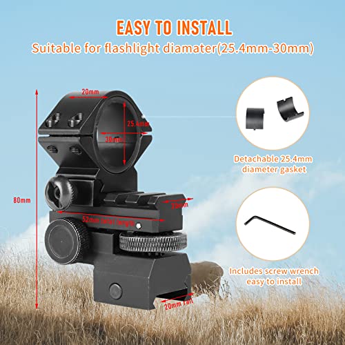 Image of AS004 Windage and Elevation Adjustable Scope Mount for Flashlight