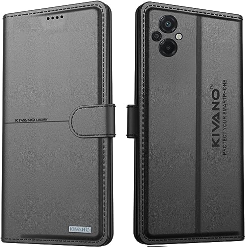 Image of KIVANO Compatible with Xiaomi Poco M5 Flip Cover | Leather Finish | Inside Pockets & Inbuilt Stand | Shockproof Wallet Style Magnetic Closure Back Cover Case