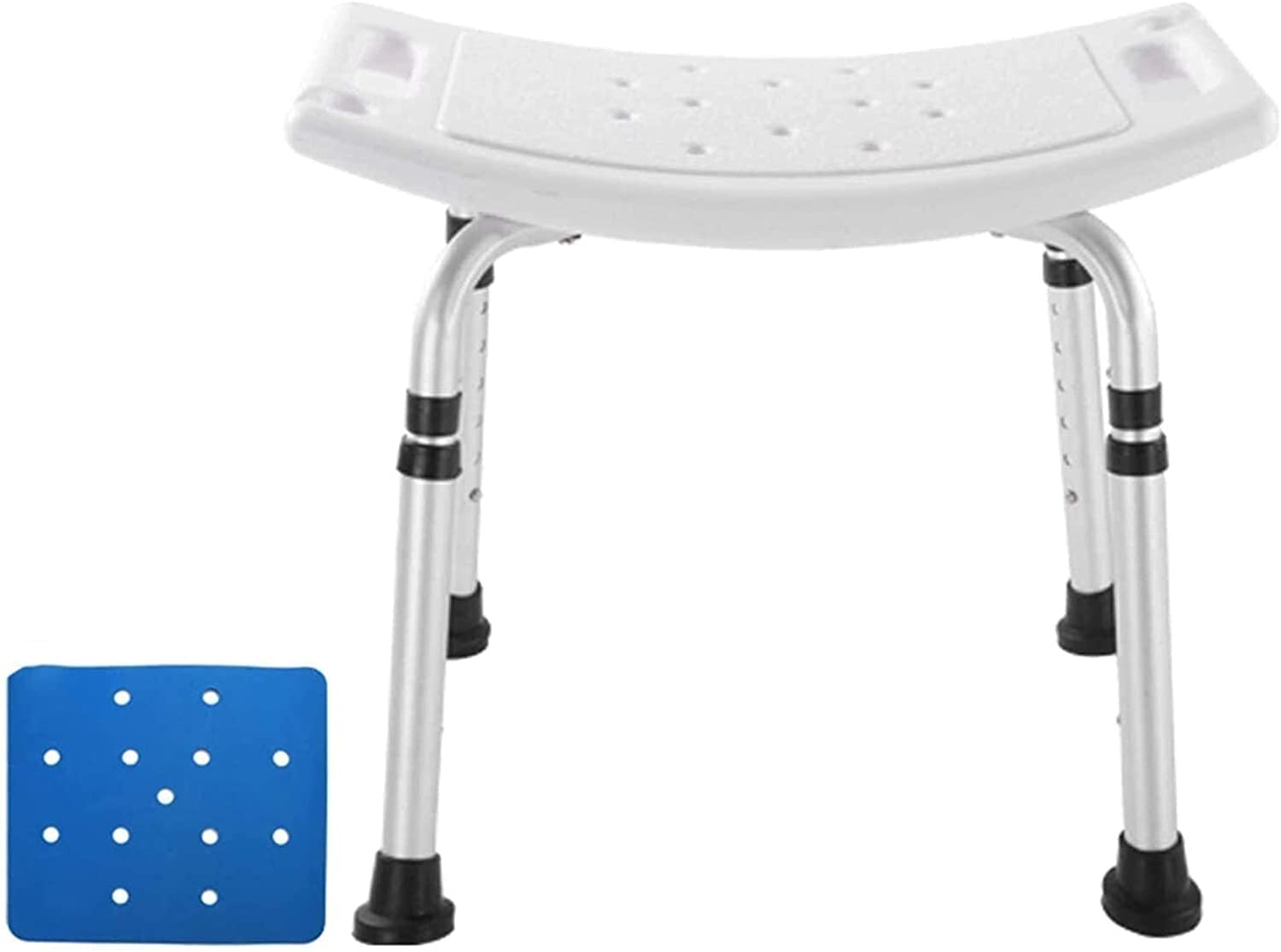 Taburete de Ducha Asiento de Ducha Silla de Ducha Asientos de Ducha Elevadores de bañera Taburete de Ducha de baño de Seguridad Antideslizante con Brazos Regulables en Altura (B) (