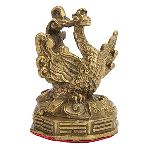 Estatua de Fénix de Latón 6x6x8 cm Feng Shui Decoración