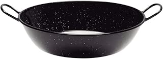 San Ignacio Q3172 Poêle à paella Honda en acier émaillé 32 cm Ayora Noir