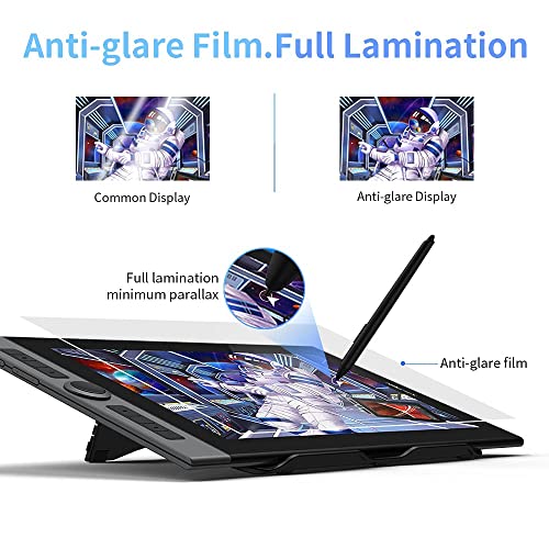 XPPen Artist Pro 16 Grafiktablett mit Display, 15,4 Zoll volllaminiertes Bildschirm, Pen-Display mit...