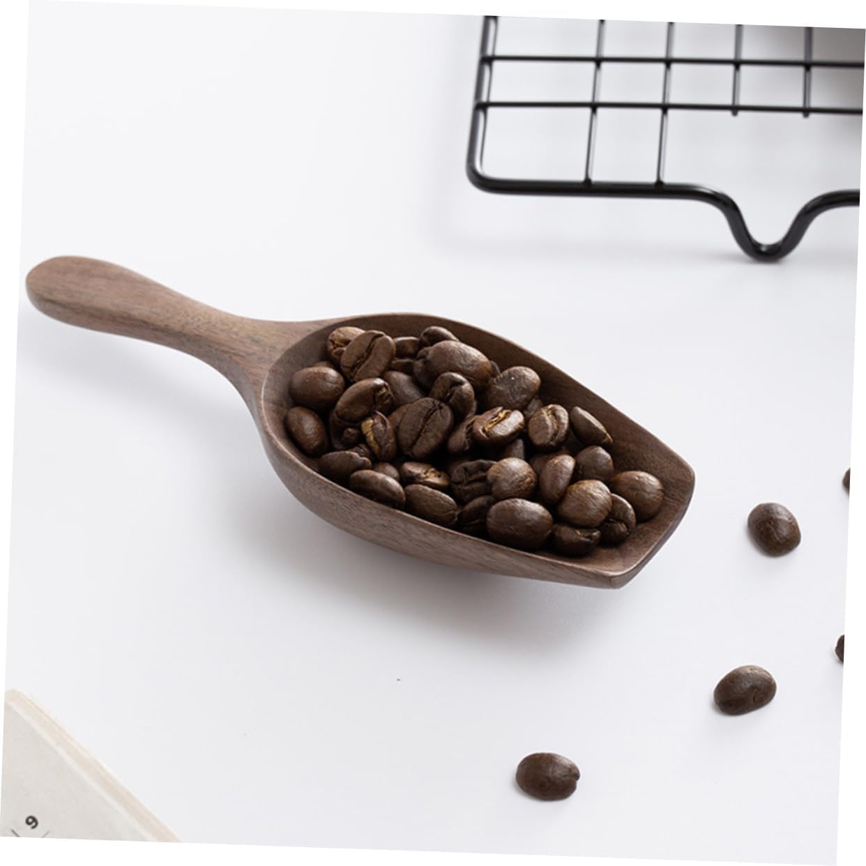 Practical Wooden Rice Spoon Small Bean Scoop Kitchen Utensil for Tea Scoop