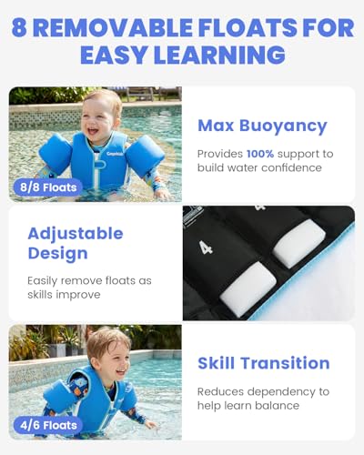 Image of Gogokids Puddle Float Jumper 33-66 Pounds, Toddler Swim Vest Kids Floaties