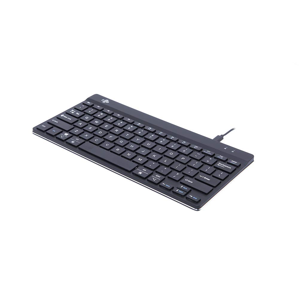 R-Go ToolsCompact Break keyboard, With pause indicator, Ergonomic Flat design, QWERTY (US layout), Wired, Support Windows/Mac/Linux, Black,