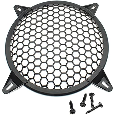 2 Pack 8.7 Inch Speaker Grill Subwoofer Grill Waffle Grill Guard Protector Cover with Mounting Screws for Home Audio[FDXGYH,Black] Cover