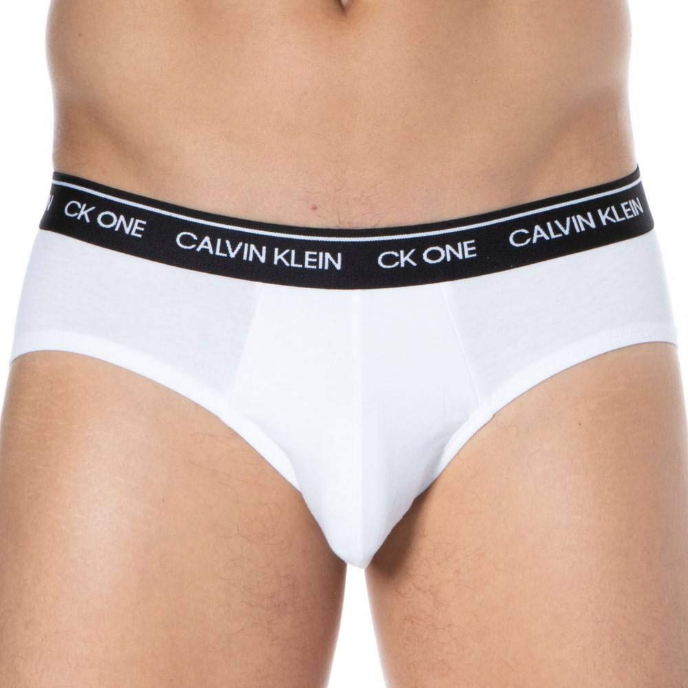 Calvin Klein Jeans Men's 2 Pack Hip Brief, White, Small
