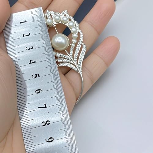 Image of Rhinestone Brooches Pin for Women Men Fashion Crystal Delicate Leaf Brooch Lapel Pins Elegant Dress Accessories
