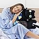 Mewaii 130CM Kuscheltier Kawaii Langes Katzen Plüsch Kissen Schwarze Katze Stofftiere Plüschtier Ausgestopftes Tier Spielzeug Kuschelkissen Geschenk Plüschkissen