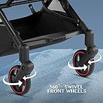 Royal Baby Leichter Kinderwagen 360 Reversible Sitz, Kompakte Falte, Tragbarer Reise-Kinderwagen für Kleinkind mit Regenschirm, Multi-Position Liegen, große Überdachung, Rot