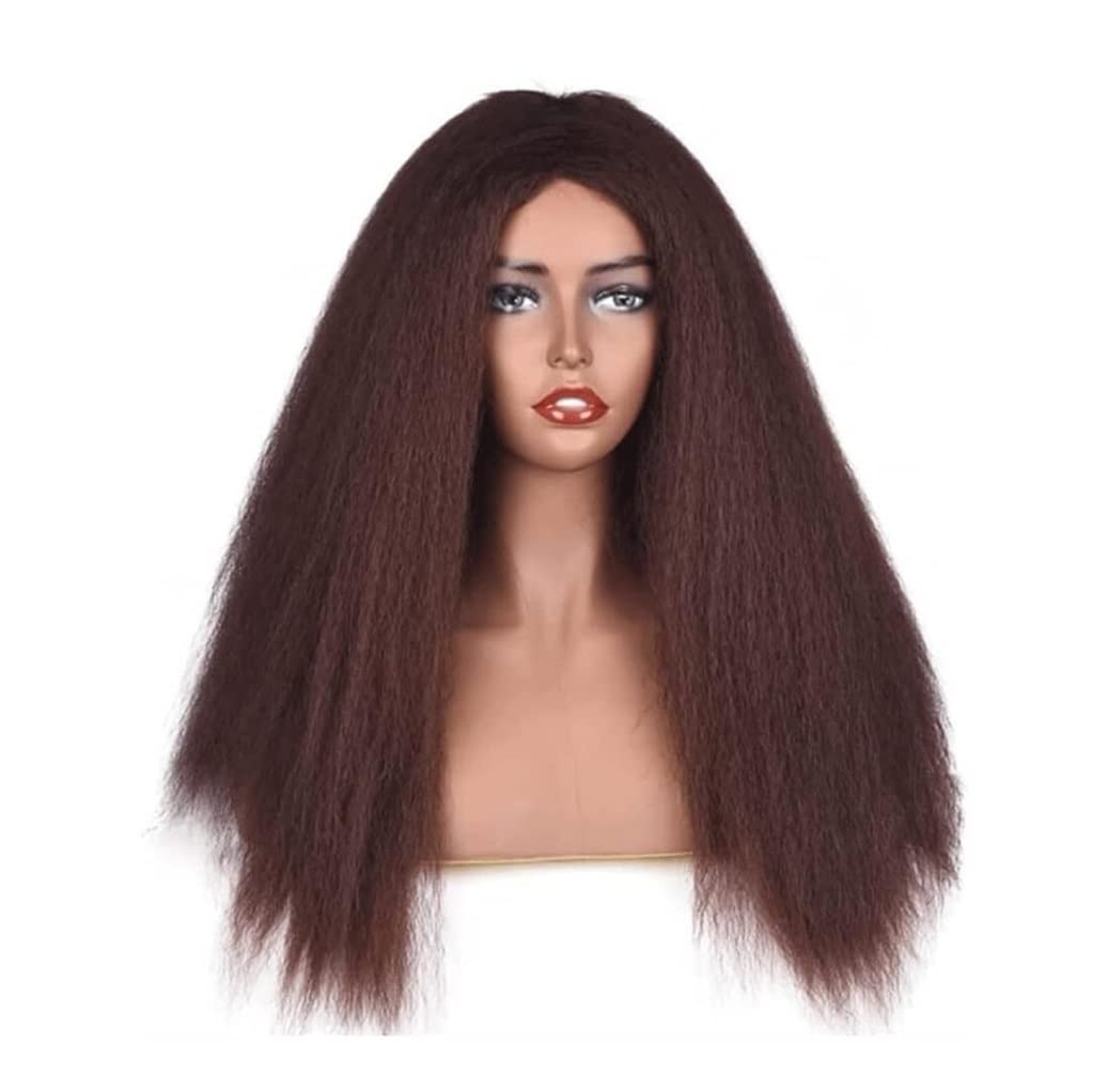Peruka dla Kobiet Peruki Długa Peruka Afro Peruki Dla Czarnych Kobiet Peruka Z Naturalnych Włosów Peruka Z Prostymi Włosami Peruka Syntetyczna Peruki Codzienne Użycie Partii (Color : E, Size : 23in