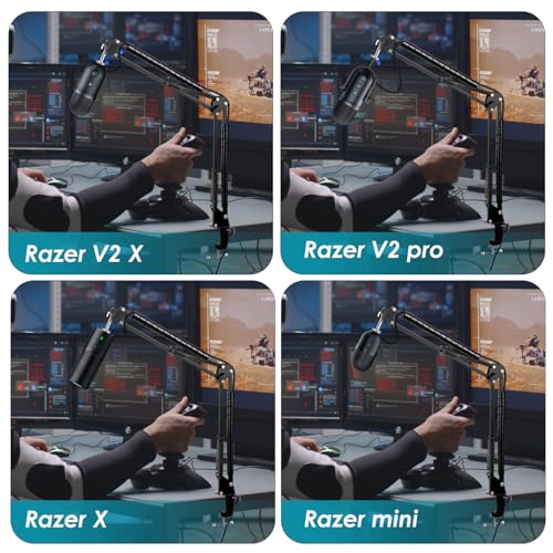 Image of Mic Boom Arm for Razer Seiren V2 X Microphone - Adjustable Mic Arm Compatible with Razer Seiren V2 Pro, Seiren Mini and Seiren X, Mic Stand Great for Streaming, Gaming, Podcast by YOUSHARES
