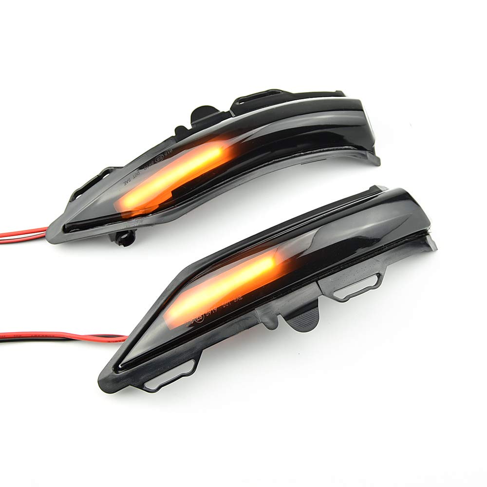 2 pezzi indicatori di direzione a LED per specchietto laterale compatibile con F-ord Fie-sta MK8 2019, compatibile con Fie-sta ST Line MK8 2018 2019 2020, compatibile con Pu-ma MK2-Giallo