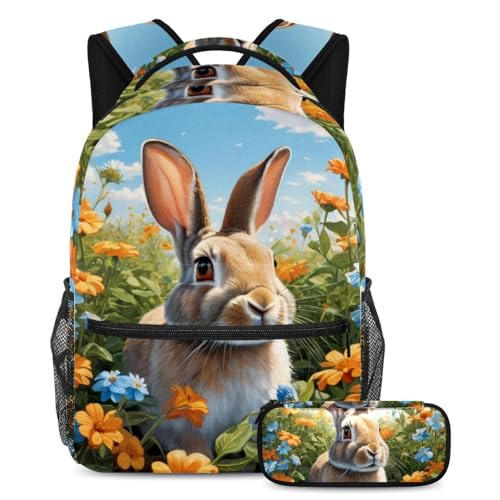 Cartables enfants lapin mignon et fleur qui éveillent l'imagination et la créativité