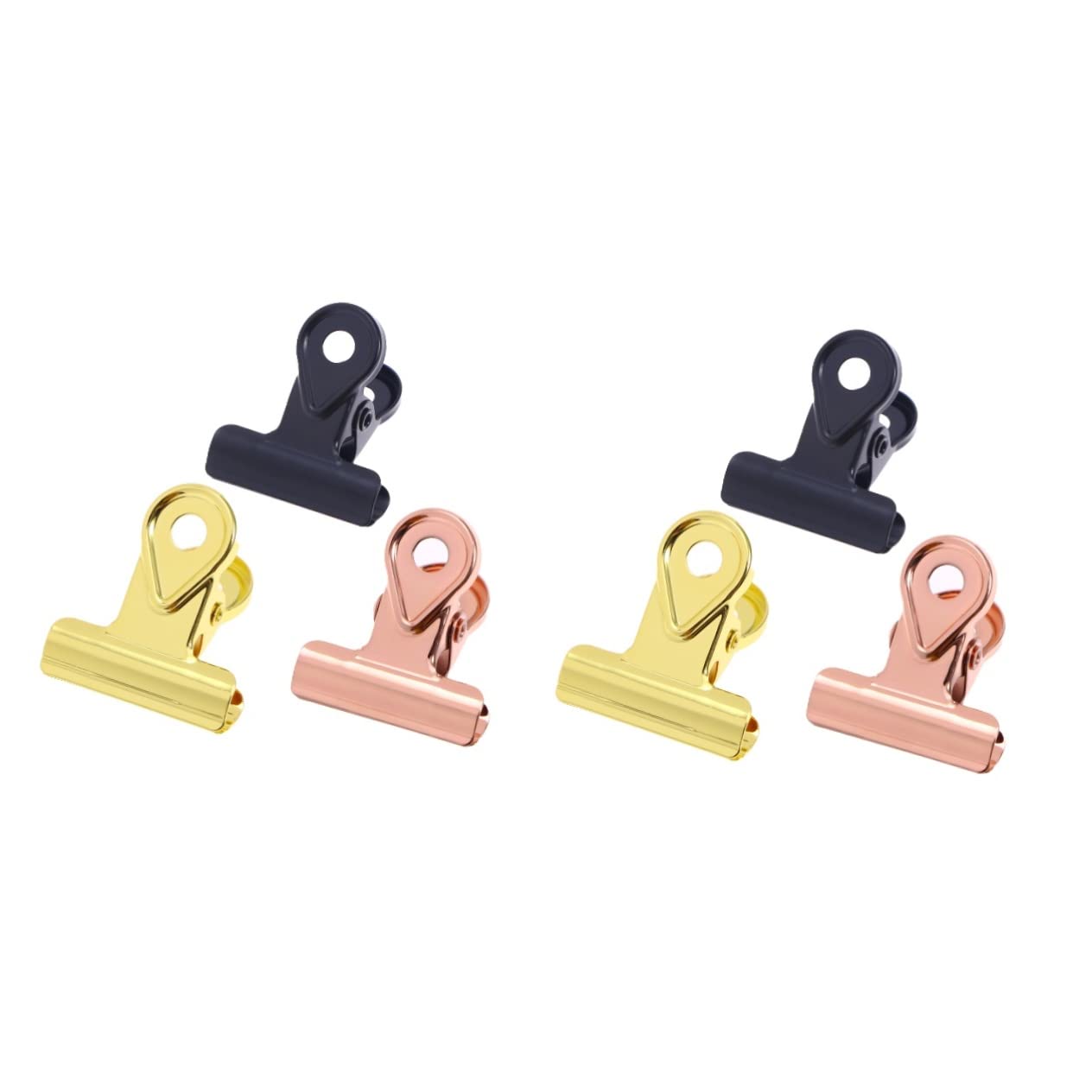 Lurrose 30pezzi Clip Metallo Con Molla Binder Clips e Fermagli Per Carta Rame Per Organizzazione e Creatività Ufficio e Casa