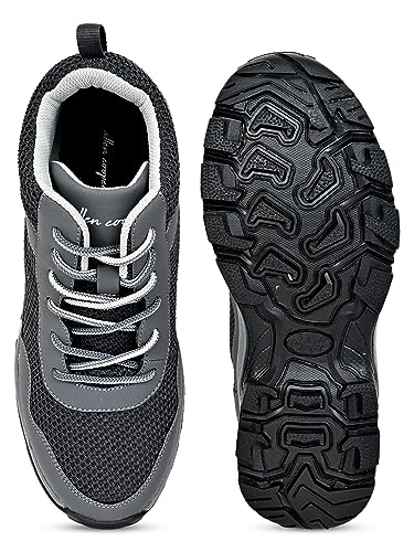 Image of Allen Cooper Men's Sports Trekking & Hiking,Biking,Walking Shoes with Rubber Outsole & Memory Foam Insole Lace-Up Shoes for Men's(ACSS-252|Black|Beige|LightGrey Size-6,7,8,9,10)