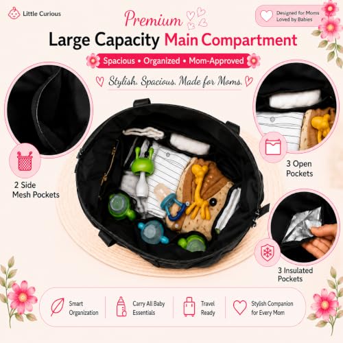 Image of Baby Diaper Bag | Diaper Bag for Mothers For Travel | Baby Bags For Mothers Carry | Baby Diaper Bag For Mother For Travelling |Quilted Lugguage Nappy Handbags