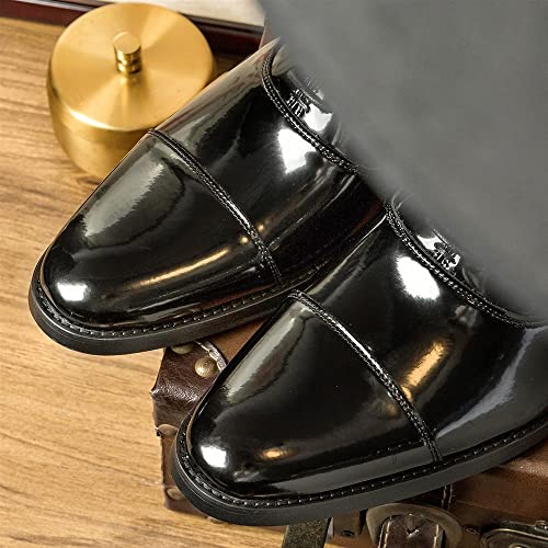 Dress Shoes for Men Lace Up Round Toe Calfskin Cap Toe Anti-Slip Rubber Sole Resistant Non Slip Business3