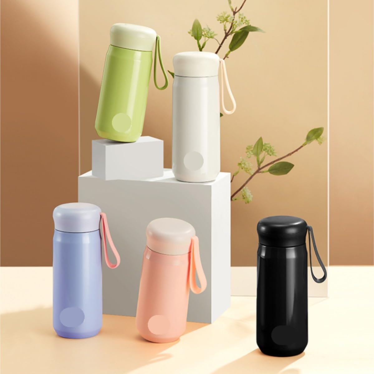 Trinkflasche Wasserflasche Herbst- Und Winter-Thermosbecher, Haushalts-Wasserbecher, Outdoor-Wasserbecher Trinkflasche Fitness(Grün)