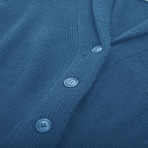 Image of Belle Poque Women Vintage Cardigan Sweater Shawl Lapel Button Down Sweater Outwear Coat