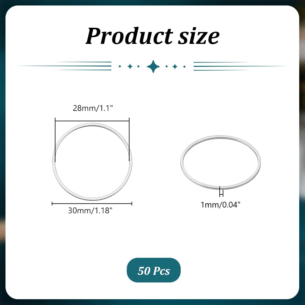 Accessoires De Magie UNICRAFTALE 25mm 80 Pièces 304 Anneaux De Liaison En Acier Inoxydable Cadres De Cercle Tour Magie