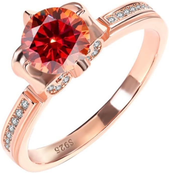 Bague moissanite anti-ternissement en argent 925 pour femmes