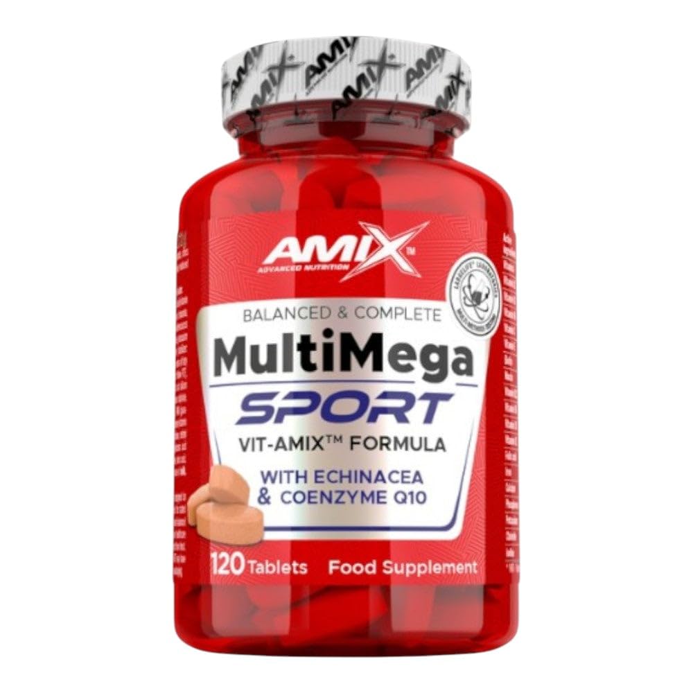 AMIX - Complejo Vitamínico - Multi Mega Stack con Vitaminas y Minerales - 120 Tabletas - Mejora el Rendimiento Físico y Mental - Suplemento con Hierro - Eficaces Suplementos Vitamínicos