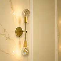 Plafon Arandela Sputnik Tubic Sala Banheiro Quarto Metal Vintage Estrutura Aluminio (DOURADO)