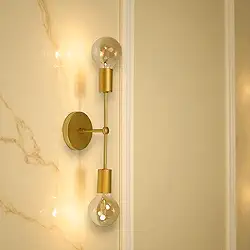 Plafon Arandela Sputnik Tubic Sala Banheiro Quarto Metal Vintage Estrutura Aluminio (DOURADO)