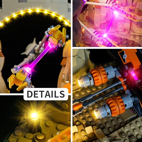 Lego 75380 Model Compatible, Kyglaring LED Light Kit for Lego Star Wars The Phantom Menace Mos ESPA Podrace Diorama - Image 4