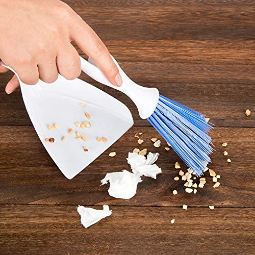 Besen und Kehrschaufel Set Klein, Handfeger Schaufel Kehrset für Staub Haaren Auto und für Hausboden Sofa Schreibtisch Reinigung – Bild 8