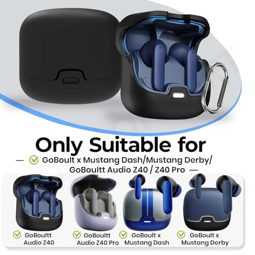 Image of Silicone Case Cover for GoBoult x Mustang Dash /Mustang Derby /GoBoultt Audio Z40 / Z40 Pro with Hygiene Kit (Black)
