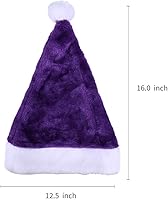 Vista 2 de Sombrero de Papá Noel de felpa multicolor para decoración de pelo de Navidad, unisex, sombrero de tela de terciopelo, disfraz de festival, cosplay