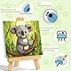 Koala Malen Nach Zahlen Kinder mit Rahmen, Koala Malen Nach Zahlen ab 5 6 7 8 9 10 Jahre Mädchen und Junge, Paint by Numbers für Geschenke und Wand Dekoration (20x20cm) Mit Staffelei