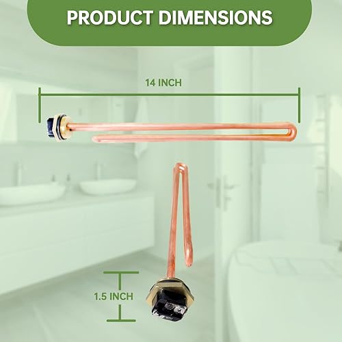 Miniatura 2 de Elemento calefactor HE 90240 9000W 240V compatible con Eco 18 Eco 24 Eco 27 Eco 36 Calentador de agua sin tanque Elemento calefactor pieza de
