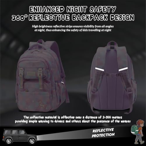 Image of Elios Rainbow Series 17-Inch School Backpack for Boys and Girls | Ages 6-10 Y | Multi-Compartment, Lightweight & Water-Resistant Bag, 2-6 Grade Ideal for School & Travel Use (Blue)