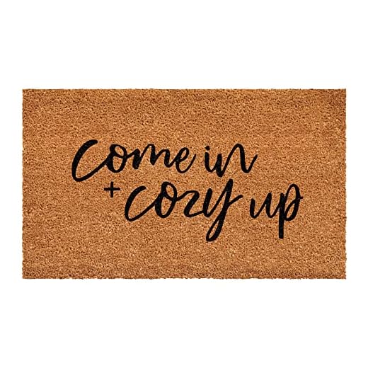 23+ Charming Fall Door Decorations to Welcome the Season 4 Calloway Mills Come in and Cozy Up Doormat (24" x 36")