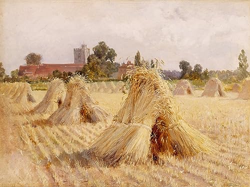Tableau stooks de maïs pour habiller un grand mur vide de chambre adulte