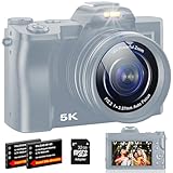 5K Digital Camera WiFi Autofocus Vlogging Camera for YouTube 48MP Camera for Photography and Video, 3.5' Screen Travel Cameras with UV Filter, Anti-Shake,16X Digital Zoom,32GB SD Card,2 Batteries