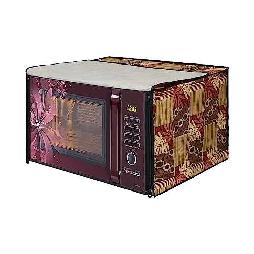 Image of DREAM KING Stylish Design & Printed Microwave Oven Cover Full Closure |waterproof & Dustproof Oven Cover Suitable for All Models - Multicolour SA01