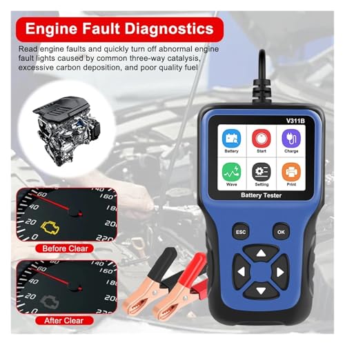 Herramienta diagnóstico automotriz y detector de baterías de 12 voltios 3