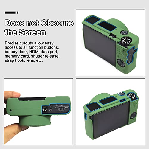 Image of Easy Hood Case for Sony Cyber-Shot RX100 VII, Soft Silicone Protective Cover Protector Skin Removable Lens Cover for Sony DSC-RX100 VII DSC-RX100M7 Digital Camera (Green)