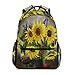 Produktbild HuangYongHongPODFPO Sonnenblumen Lavendel Rucksäcke Obst Blumen Laptop-Büchertasche Lässig Extra strapazierfähiger Rucksack Leichter Reisesport-Tagesrucksack für Männer Frauen