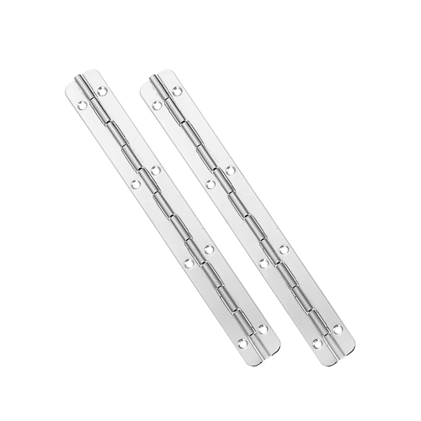 Ujzgbxqvshm Silver Folding Door Hinge,2Pcs Stainless Steel Heavy Duty Piano Long Hinges For Cabinet Wooden Box Furniture