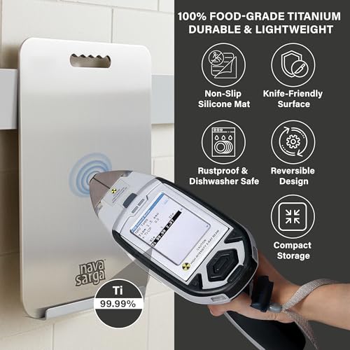 Tabla de cortar rectángular de titanio puro para cocina miniatura 6