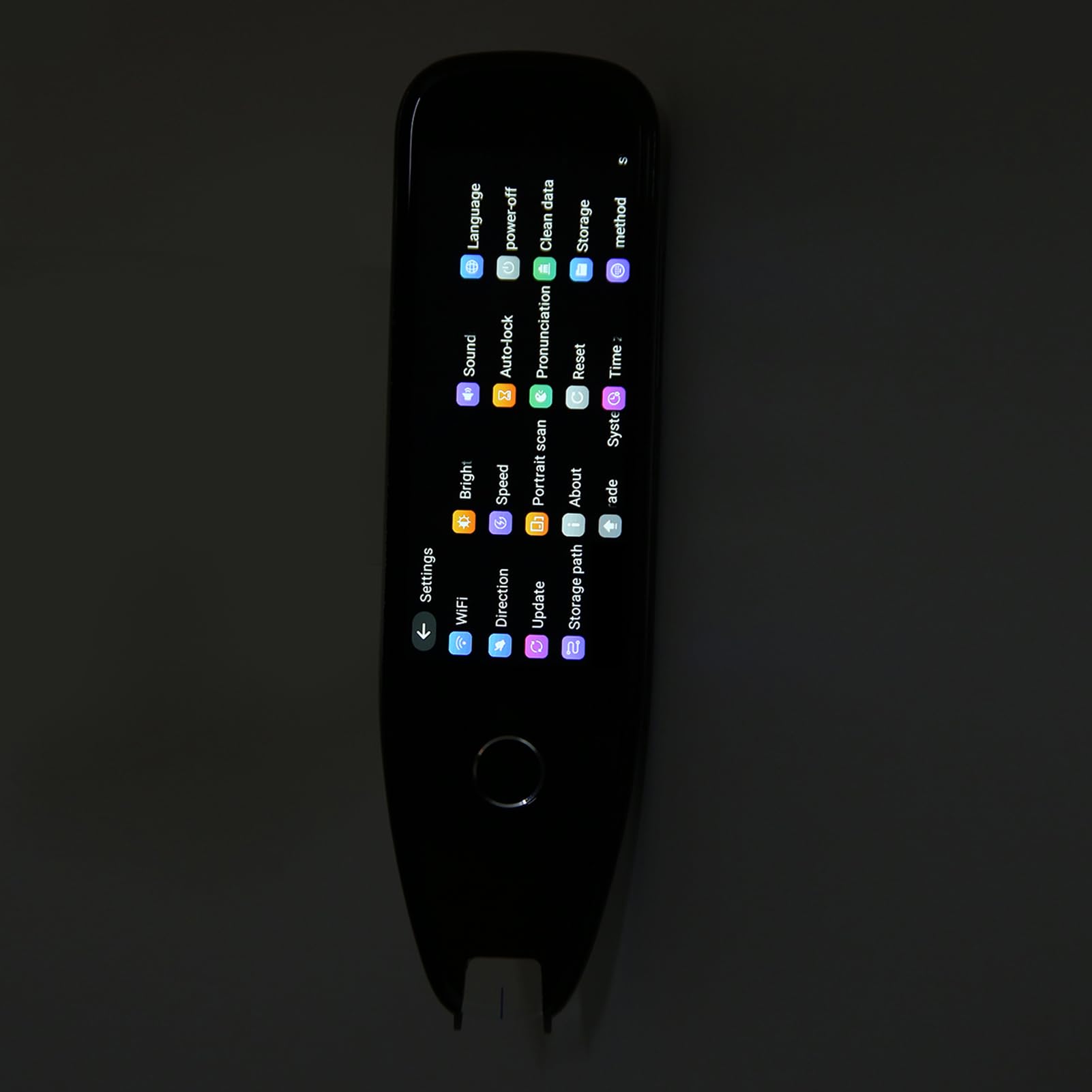 AMONIDA Penna Traduttore Linguistica Intelligente, Dizionario Elettronico a Scansione e Riconoscimento Rapido per Studenti, Alta Definizione, Design Portatile (BLACK)