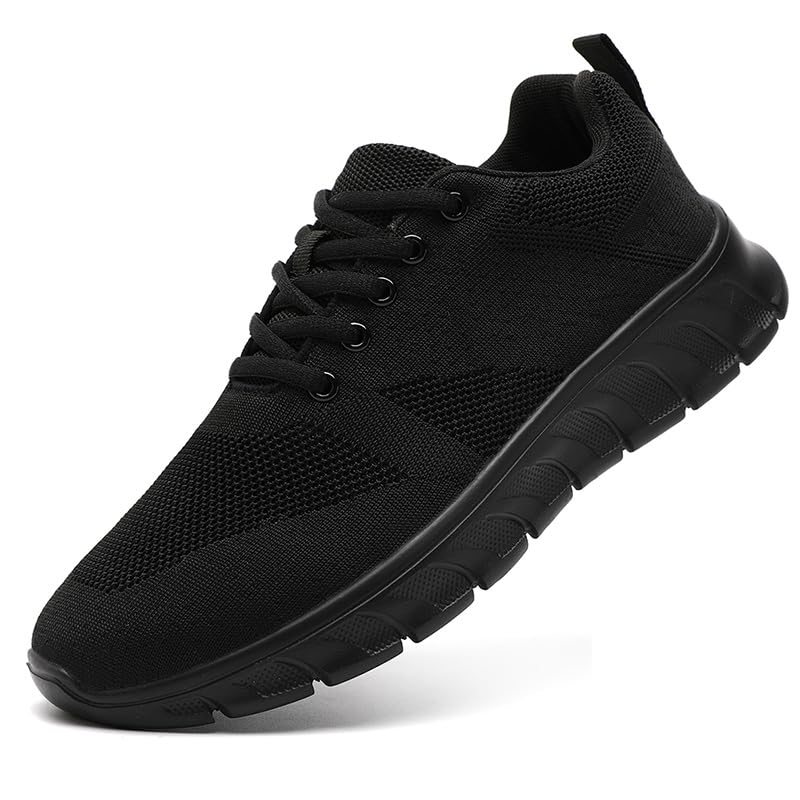 Image of Womens Tennis Shoes Sneakers Walking Running Gym Athletic Slip On Shoes Casual Workout Shoes for Women Lightweight Comfortable Breathable Black US Size 8.5