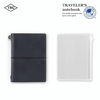 トラベラーズノート 　 パスポートサイズ レギュラーサイズ ブラック 2冊 TRAVELER'S notebook Starter kit Passport Size / トラベラーズ
