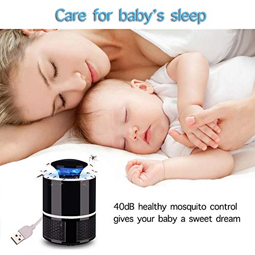 DEBIRE Electronic LED Mosquito Killer Lamps USB Powered UV LED Light Super Trap Mosquito Killer Machine for Home Insect Killer Mosquito Killer Eco-Friendly Electric Mosquito Trap Device, Black-1 4