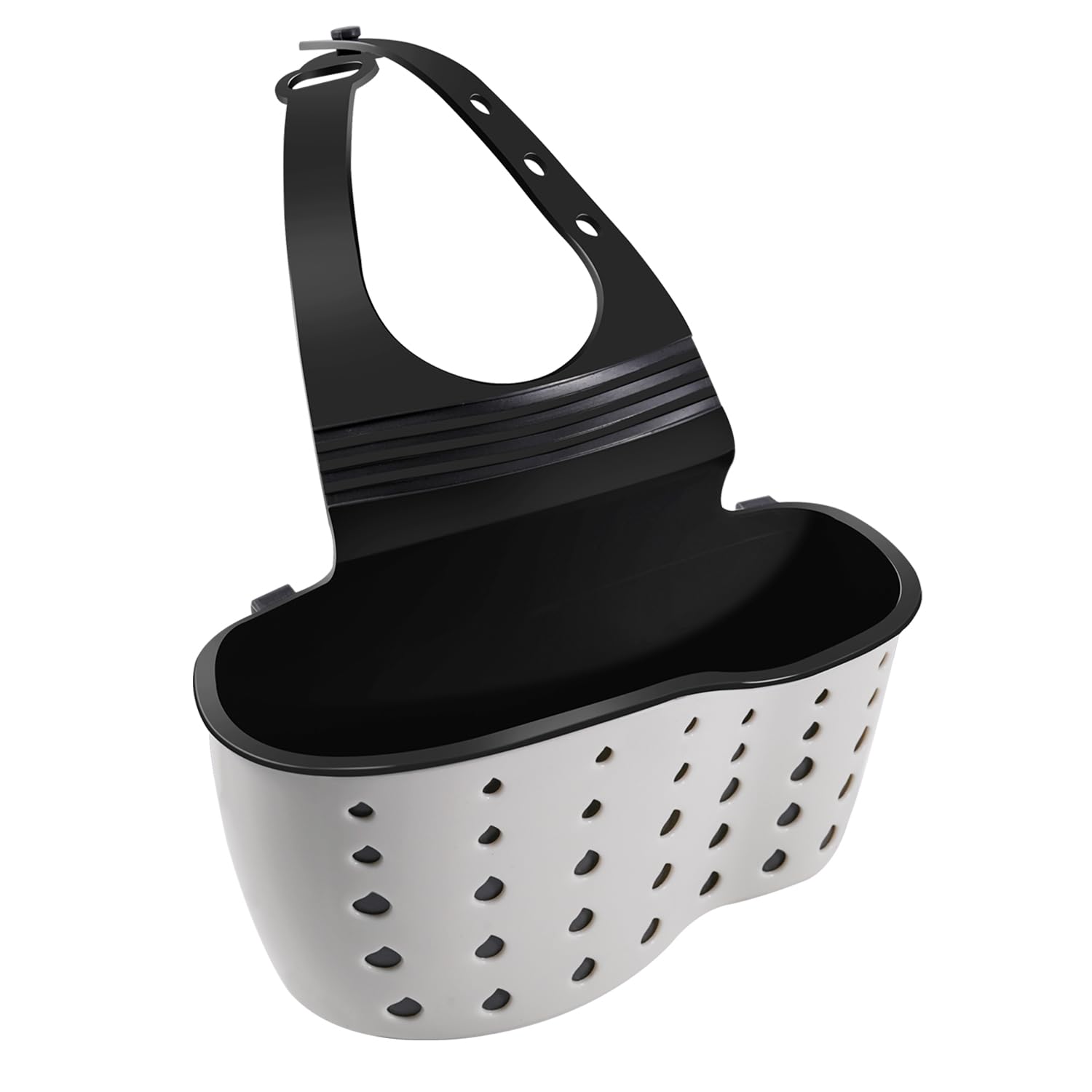 Kitchen Sink Caddy Sponge Holder for Kitchen Sink Accessories Organizer Dish Sponge Holder Ajustable Strap Faucet with Drain
